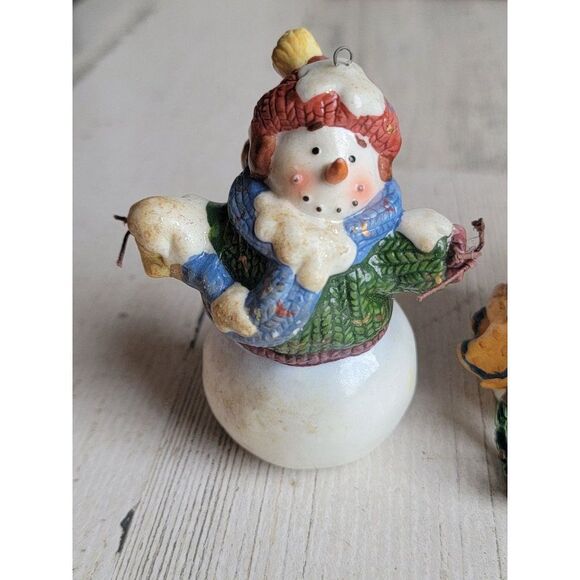 Snowman family stack variety read ornament Xmas set happy - Picture 9 of 12